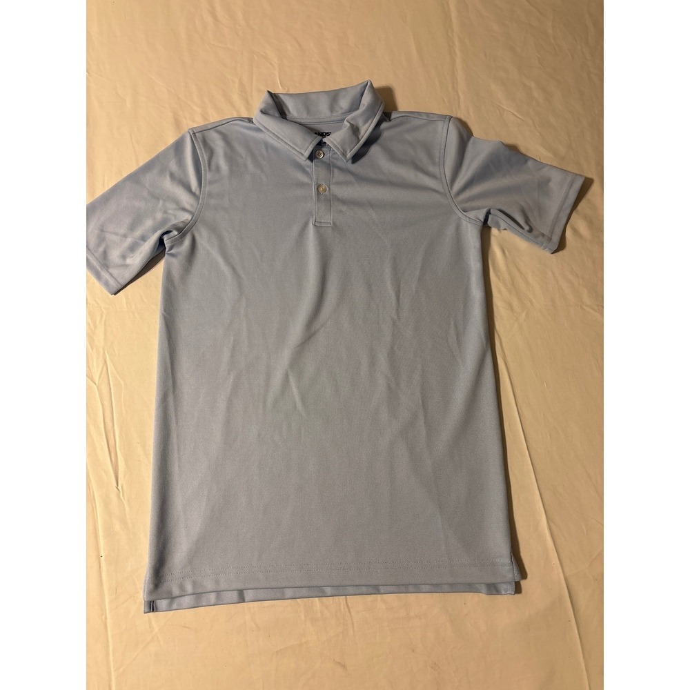 Lands' End Polo Shirt Boys XL 14-16 Light Blue Excellent Short Sleeve Polyester
